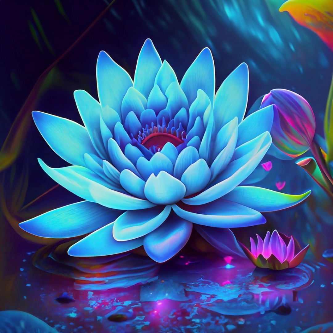 Blauer Lotus Nymphaea Caerulea Blue Lotus Blüte Höchste Qualität Openmind  Market