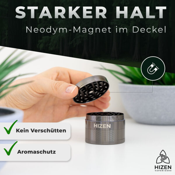 HIZEN Grinder Basic 49mm MAGNET Gunmetal 2000x2000.jpg