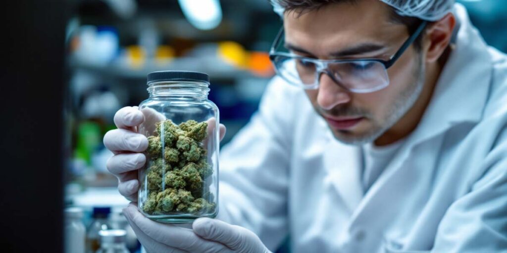 weed cannabis labor herstellung import foto laborant