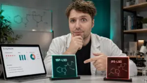 Simon wertet als Forscher die Open Mind Community-Studie zu 1BP-LSD und 1FE-LSD aus