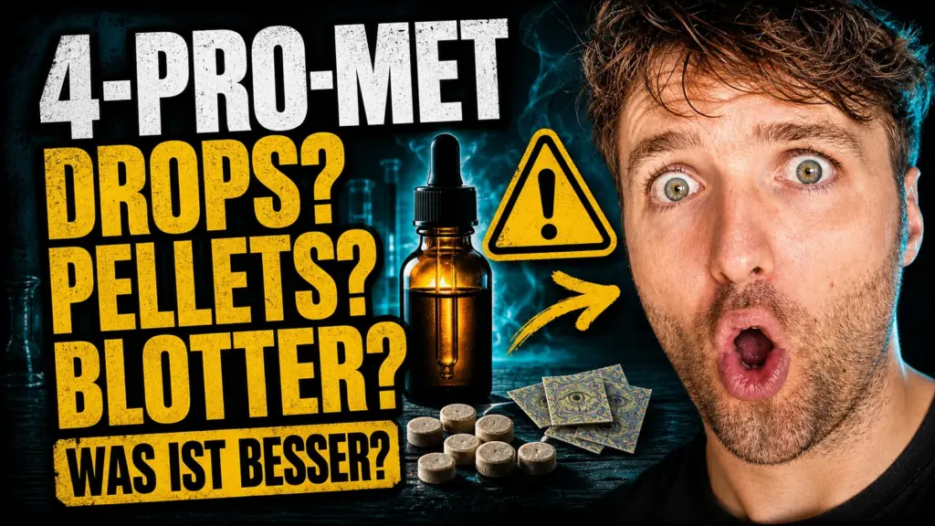 Beitragsbild: 4-Pro-MET Pellets, Drops oder Blotter: Welche Form sollte man kaufen?