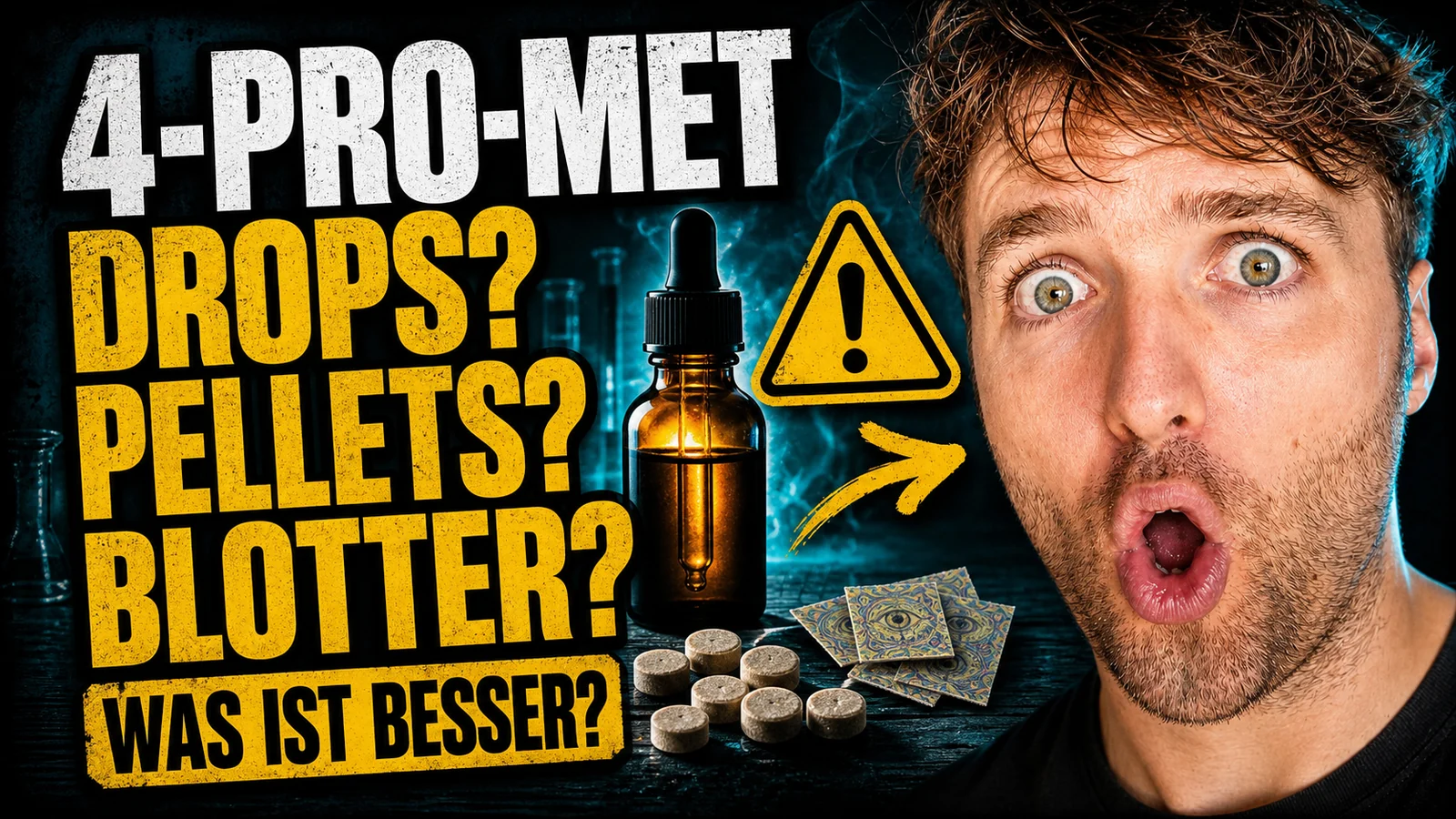 Titelgrafik zu 4-Pro-MET Pellets, Drops und Blotter