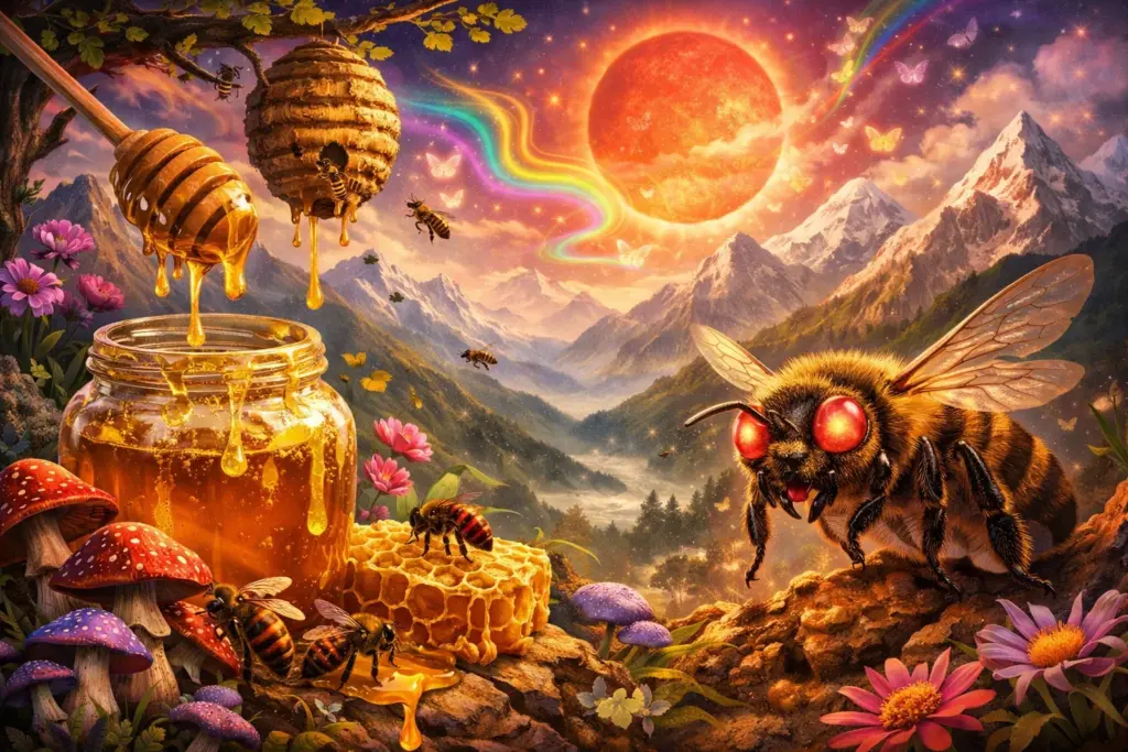 Titelgrafik zu Mad Honey, verruecktem Honig und halluzinogener Wirkung