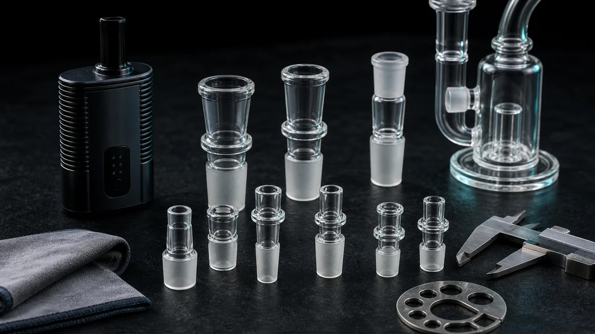 Vaporizer Bongadapter Größen: 10 mm, 14 mm und 18 mm Glasadapter mit Vaporizer-Zubehör